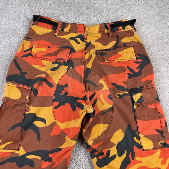 Rothco Military Pants Mens Small Regular Orange Woodland Camo Cargo BDU Tactical - Picture 11 of 12